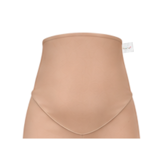 Maternity Shorts | Yoga Style High Waist | Khaki - Image 2