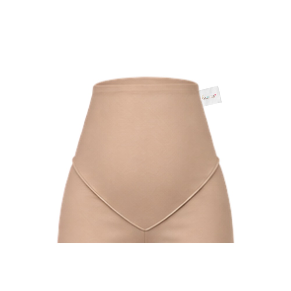 Maternity Corporate Bermuda/Knee Length Pants | Yoga Style High Waist | Khaki - Image 2