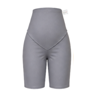 Maternity Corporate Bermuda/Knee Length Pants | Yoga Style High Waist | Grey