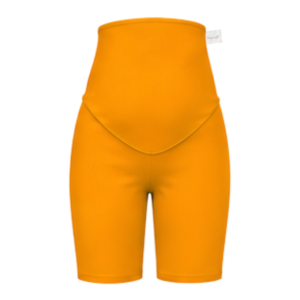 Maternity Shorts | Yoga Style High Waist | Mustard