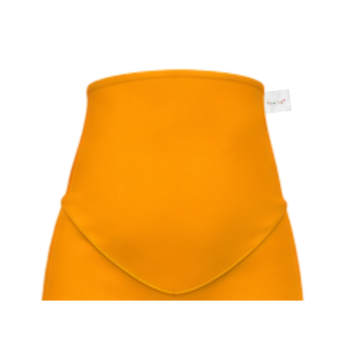 Maternity Shorts | Yoga Style High Waist | Mustard - Image 2