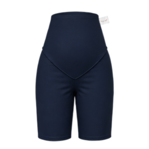 Maternity Corporate Bermuda/Knee Length Pants | Yoga Style High Waist | Navy