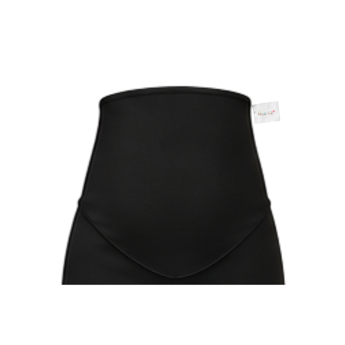 Maternity Shorts | Yoga Style High Waist | Black - Image 2