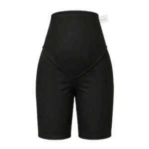 Maternity Corporate Bermuda/Knee Length Pants | Yoga Style High Waist | Black