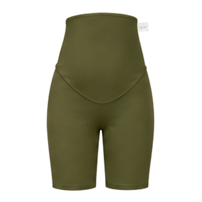 Maternity Shorts | Yoga Style High Waist | Olive Green
