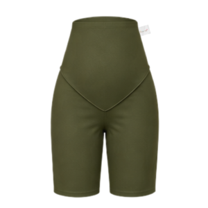 Maternity Corporate Bermuda/Knee Length Pants | Yoga Style High Waist | Olive Green