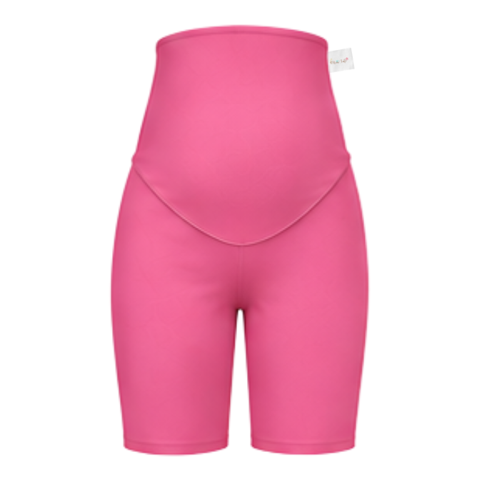 Maternity Shorts | Yoga Style High Waist | Pink