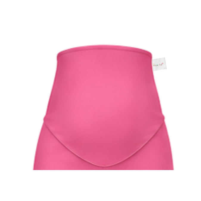 Maternity Shorts | Yoga Style High Waist | Pink - Image 2