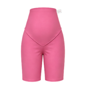 Maternity Corporate Bermuda/Knee Length Pants | Yoga Style High Waist | Pink