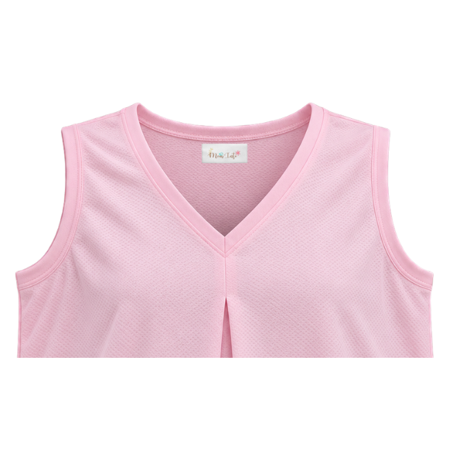 Maternity Sleeveless V-Neck Top | Pink - Image 2
