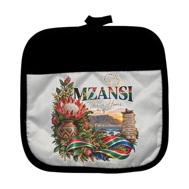 Themed Black Apron Set | 3 Piece | Mzansi | This is home - Image 4