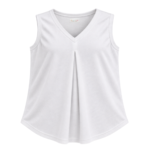 Maternity Sleeveless V-Neck Top | White