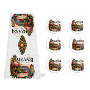 Table Runner and Coaster | Mzansi Christmas | This is Home Full | 6 Coasters