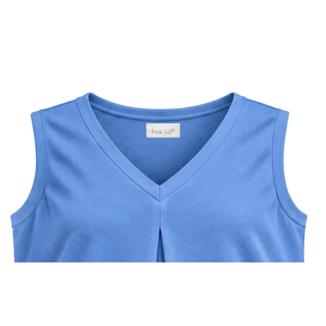 Maternity Sleeveless V-Neck Top | Sky Blue - Image 2