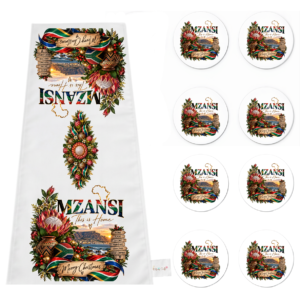 Table Runner and Coasters | Mzansi Christmas | This is Home Full | 8 Coasters