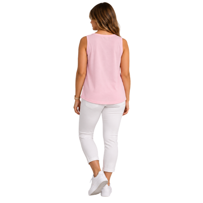Maternity Sleeveless V-Neck Top | Pink - Image 5