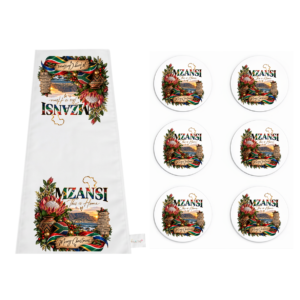 Table Runner and Coasters | Mzansi Christmas | This is Home | 6 Coasters