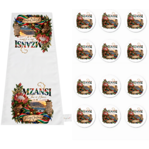 Table Runner and Coasters | Mzansi Christmas | This is Home | 12 Coasters