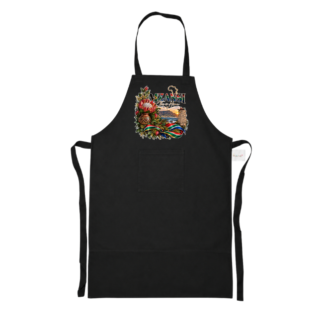 Themed Black Apron Set | 3 Piece | Mzansi | This is home - Image 3