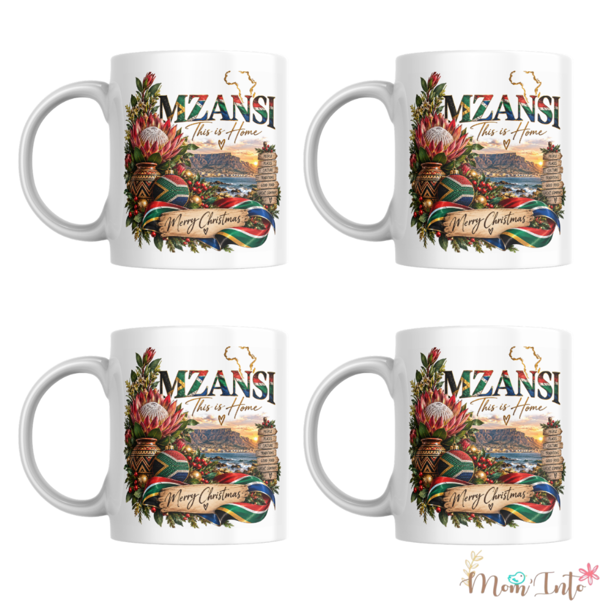 Themed Coffee mug | 4 Pack | Mzansi Christmas | This is home