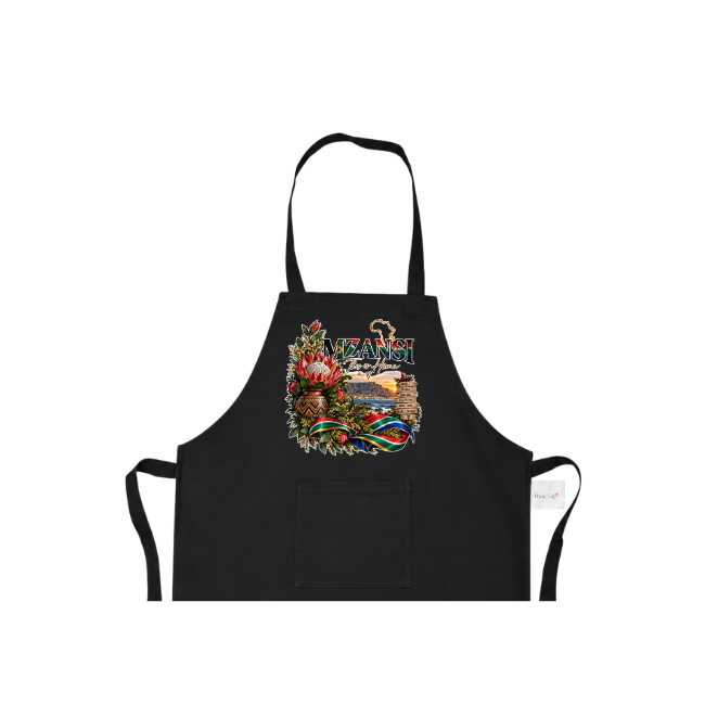 Themed Black Apron Set | 3 Piece | Mzansi | This is home - Image 2