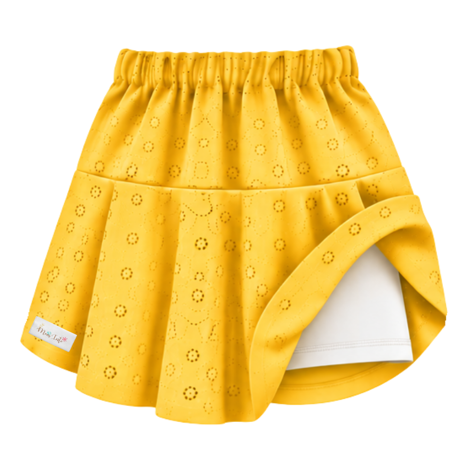 Baby|Toddler|Kids|Skort|Anglaise - Mustard - Image 2
