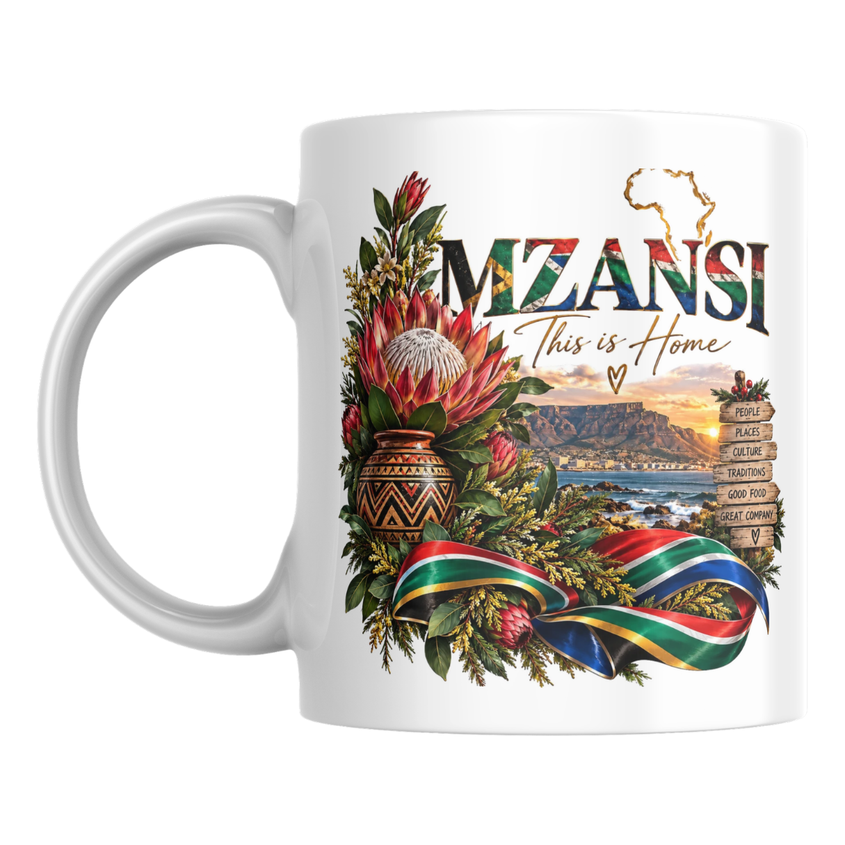 Themed Coffee mug | 4 Pack | Mzansi | This is home - Image 2