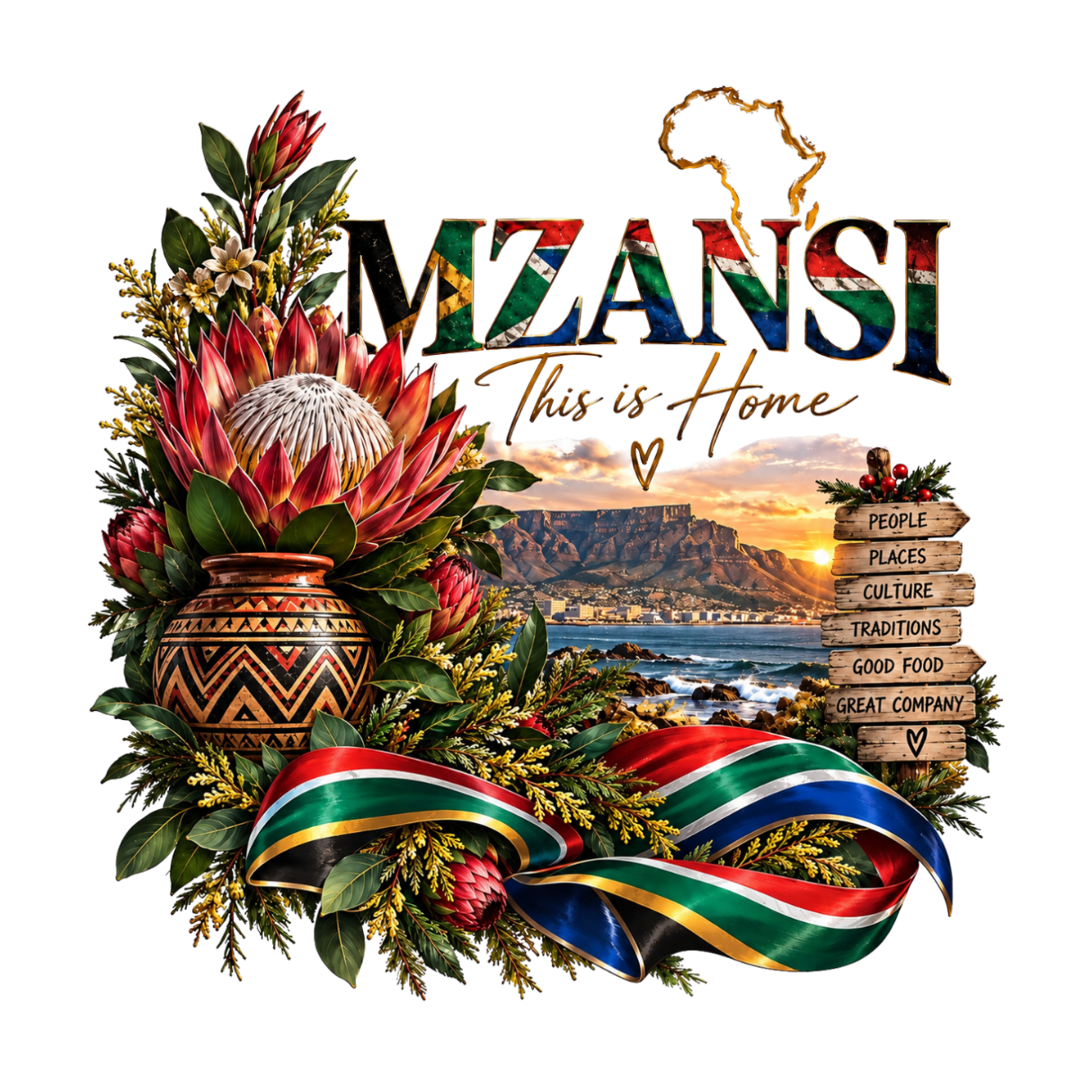 Themed Coffee mug | 4 Pack | Mzansi | This is home - Image 3